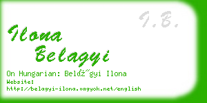 ilona belagyi business card